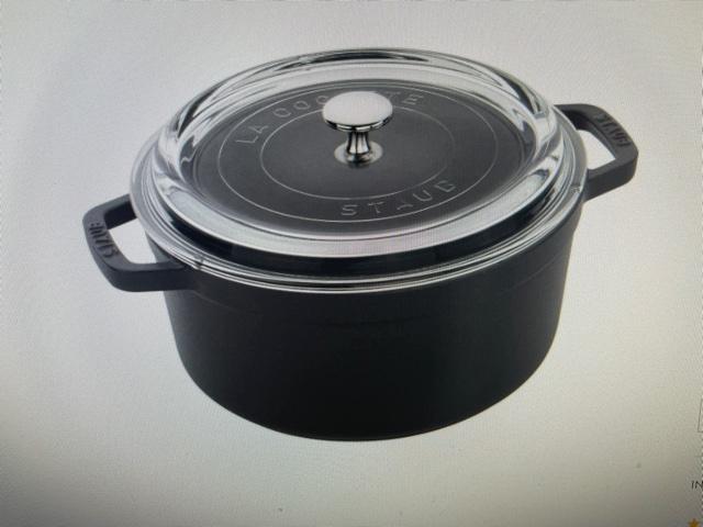 4QT COCOTTE GLASS LID BLACK – Things are Cooking